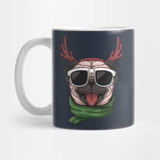 Christmas Pug Dog Mug